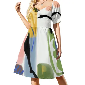 Рокля от хартия в стил Матис рокли за жени 2023 дамски рокли