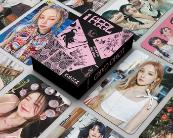 55 бр./компл. Kpop Idol (G) I-DLE Фотокарточки I Feel Нов албум Lomo Картички GIDLE Girls I Burn Ye Shuhua Minnie Картичка за Подарък на Феновете