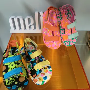 Детски сандали Melissa/ лека плажна обувки с мека подметка за момичета, ежедневни детски обувки за момчета