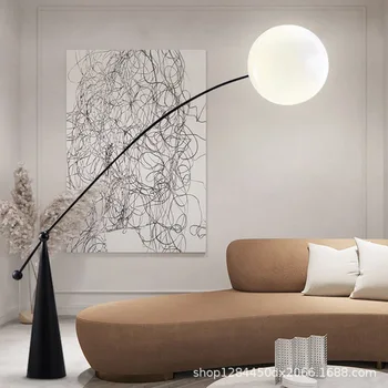 Лампа за Стръв нощни риби в Скандинавски Instagram-стил, Хол и Спалня, етаж лампа, Достъпен Лукс, Луксозен Дизайнерски Диван, Вила