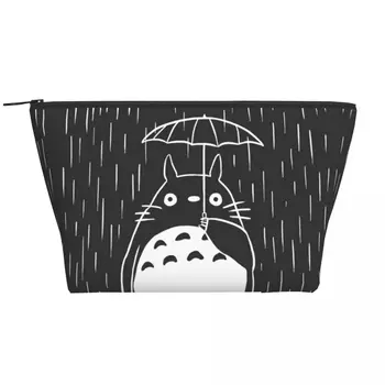 Пътна Чанта за Тоалетни принадлежности My Neighbor Totoro Studio Ghibli, Сладък Козметични Органайзер За Грим Хаяо Миядзаки, Определени За Съхранение на Козметика, Калъф
